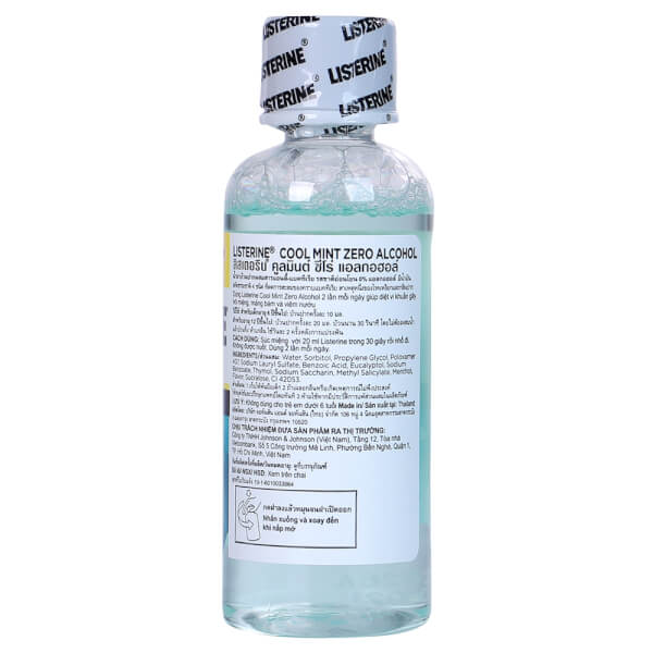 Nước súc miệng Listerine Coolmint Zero Alcohol 100ml