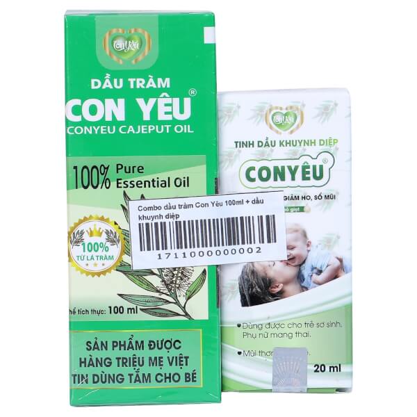 Combo dầu tràm Con Yêu 100ml tặng kèm dầu khuynh diệp