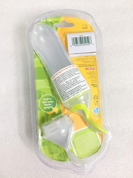 Bình thìa ăn bột Nuby, 2 bước hoàn toàn mới. (Xanh lá cây)