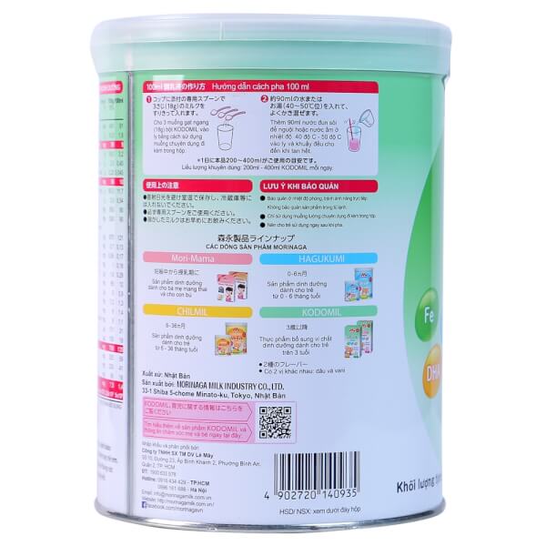 Sữa Morinaga số 3 850g hương dâu (Kodomil, trên 3 tuổi)