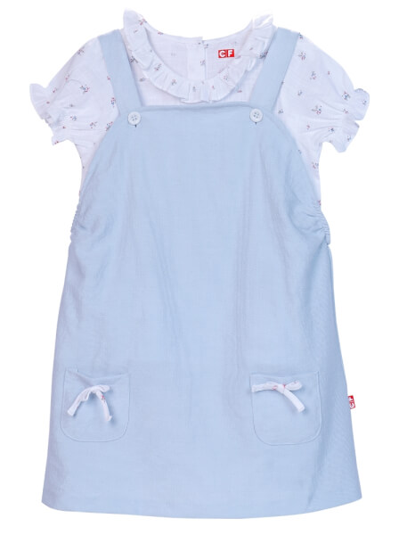 Bộ yếm thun bé gái CF G0520021 (Xanh)