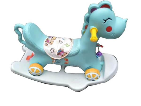 Ngựa bập bênh chòi chân Toycity 2 in 1 (Xanh)