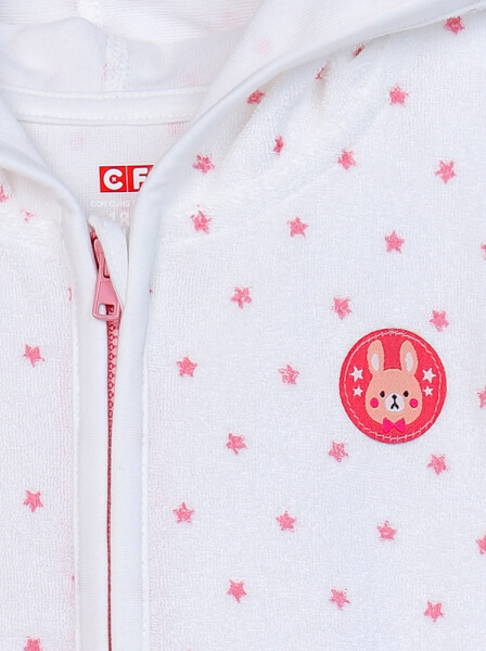 Áo khoác thun bé gái CF G0720004 (Hồng)