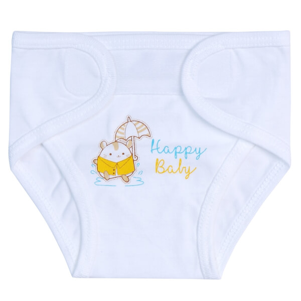 Tã vải sơ sinh dán 5 cái HELLO B&B I0220001 (cỡ S/M,Trắng)