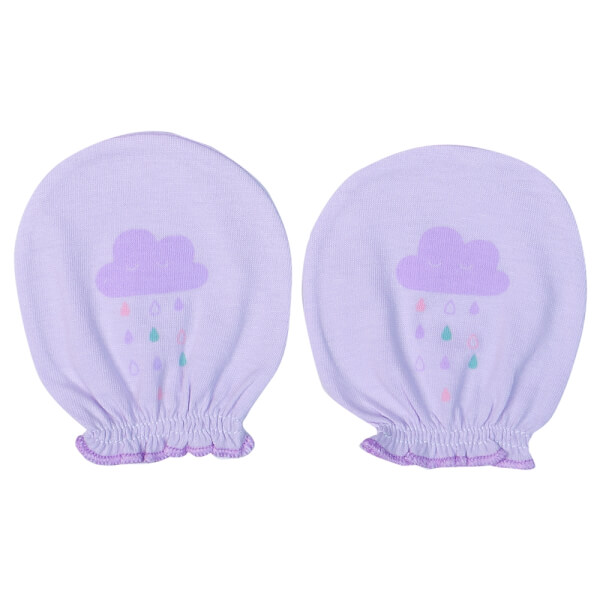 Bao tay sơ sinh thun 2 đôi CF I0420011 (NB,Tím)