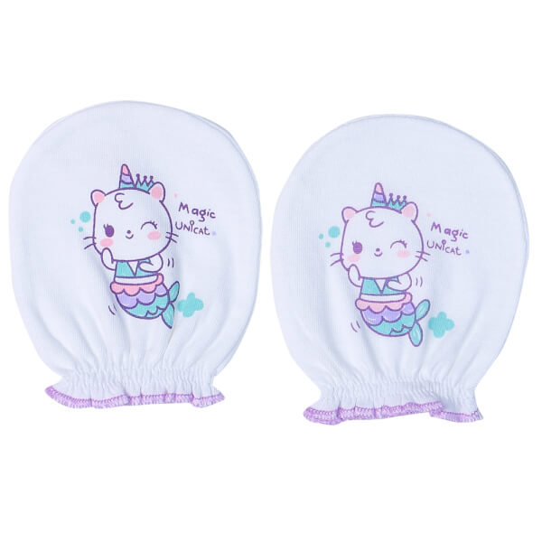 Bao tay sơ sinh thun 2 đôi CF I0420011 (NB,Tím)