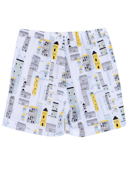 Bộ áo quần thun mặc nhà bé trai ngắn CF B1020027 (Trắng)