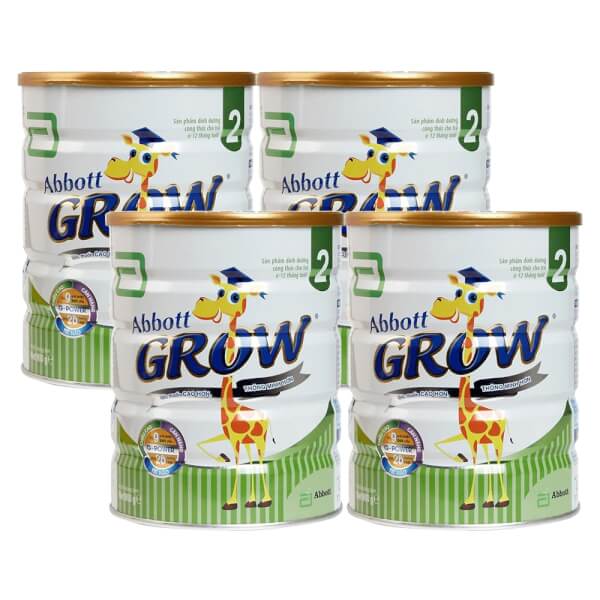 Combo 4 lon Sữa Abbott Grow 2 900g (6-12 tháng)