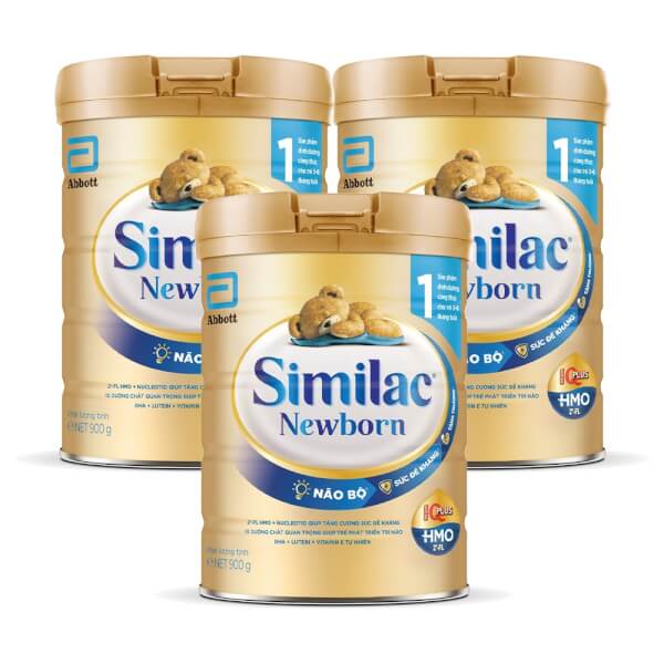 Combo 3 lon Sữa Similac Newborn Eye-Q 900g (0-6 tháng)