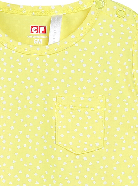 Body bé gái dài CF G0820006 (6M/9M/12M,Vàng)