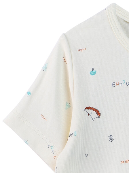 Bộ sơ sinh ngắn Modal CF I0820003 (3M/6M/9M,Vàng họa tiết)