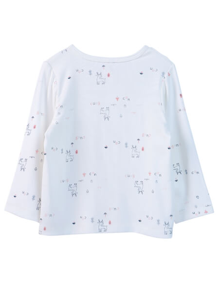 Bộ sơ sinh dài Modal CF I0820004 (3M/6M/9M,Trắng họa tiết)