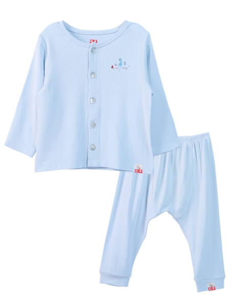 Bộ sơ sinh dài Modal CF I0820005 (3M/6M/9M,Xanh)