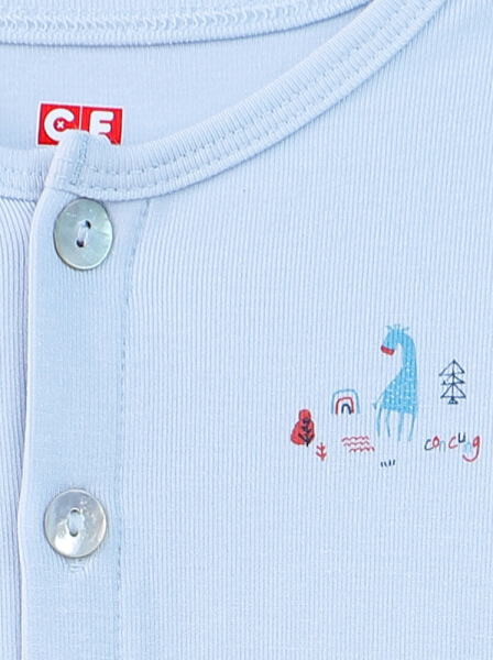 Bộ sơ sinh dài Modal CF I0820005 (3M/6M/9M,Xanh)