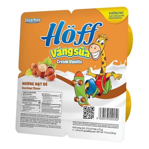 Combo 2 Váng sữa Hoff - Hạt dẻ (Lốc 4 hủ)