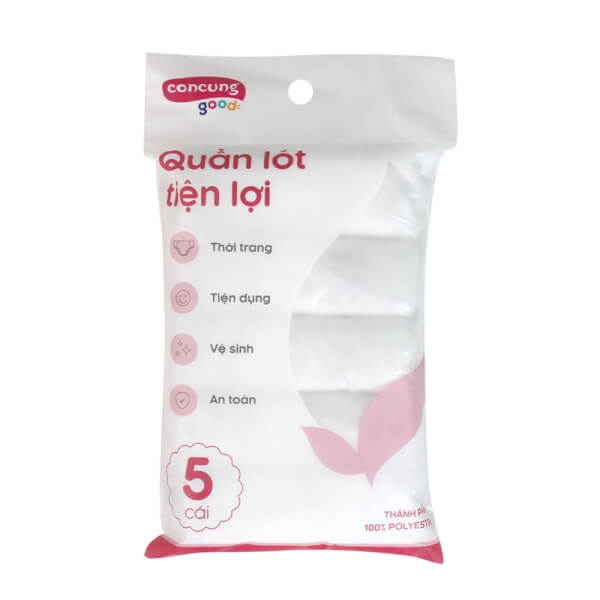 Quần lót tiện lợi Concung Good (PE, size XXL, 5 cái/gói)
