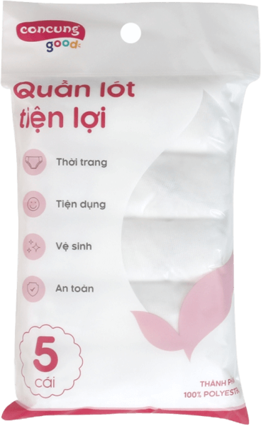 Quần lót tiện lợi Concung Good (PE, size XXL, 5 cái/gói)
