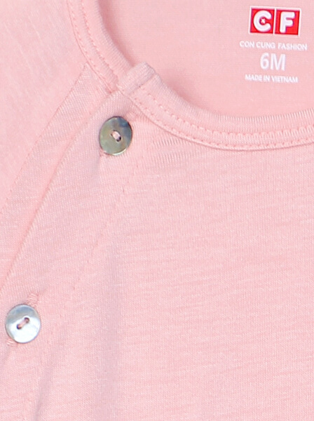 Bộ sơ sinh dài Modal CF I0920010 (3M/6M/9M,Hồng cam)