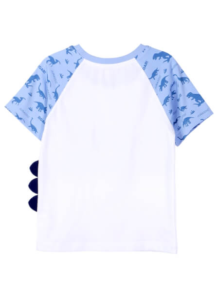 Bộ thun mặc nhà bé trai ngắn CF B1120005 (3-4Y,Trắng)