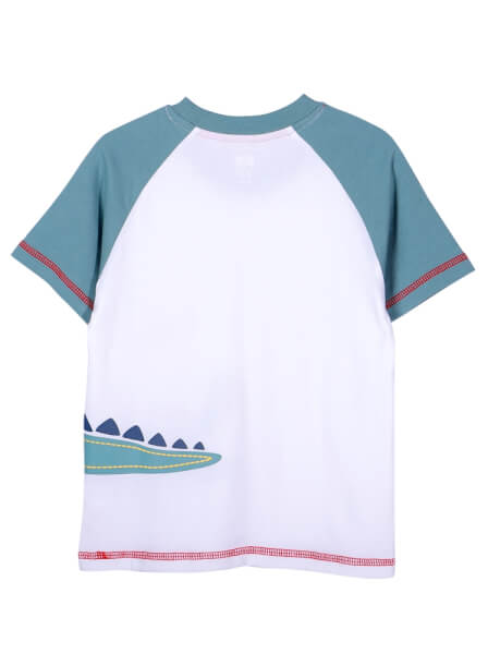 Bộ áo quần thun mặc nhà bé trai ngắn CF B1120002 (1-6 tuổi,Trắng)