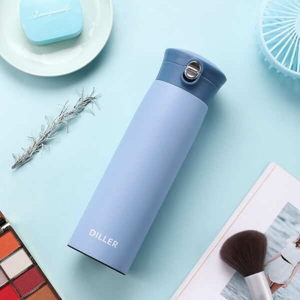 Bình giữ nhiệt Diller 450ml (2 lớp inox 304)- Xanh