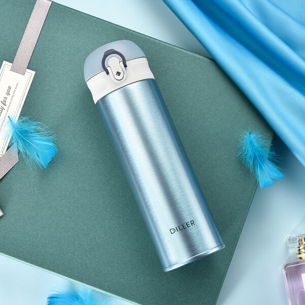 Bình giữ nhiệt Diller 480ml (inox 304+ 316)- Xanh