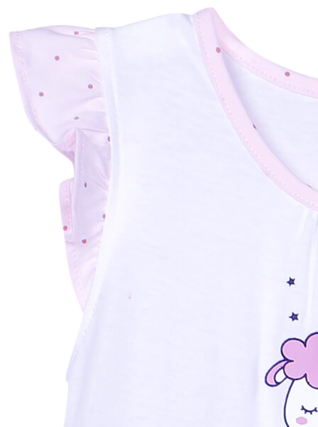 Đầm thun bé gái mặc nhà CF G1220032 (1-6 tuổi,Hồng)