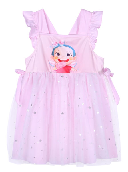 Đầm bé gái mặc nhà CF G1220027 (6M-3Y,Hồng)