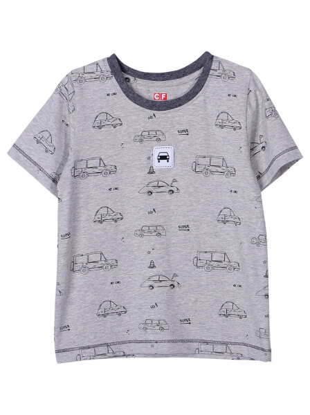 Bộ áo quần bé trai ngắn mặc nhà CF B1220037 (1-6 tuổi,Xám)