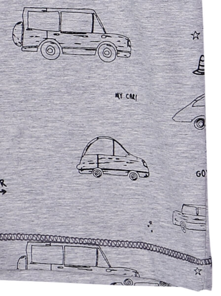 Bộ áo quần bé trai ngắn mặc nhà CF B1220037 (1-6 tuổi,Xám)