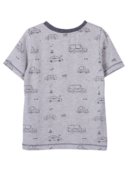 Bộ áo quần bé trai ngắn mặc nhà CF B1220037 (1-6 tuổi,Xám)