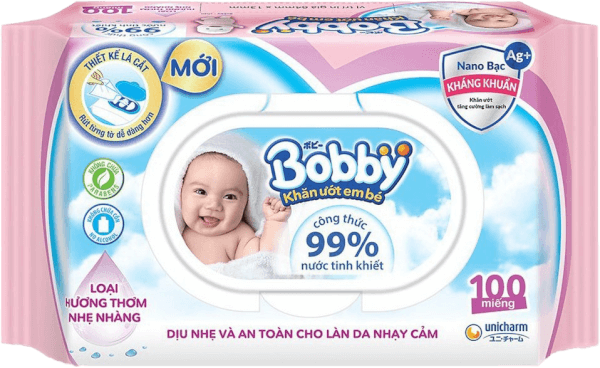 QT Bobby - Khăn ướt Bobby care 100 miếng (có hương)