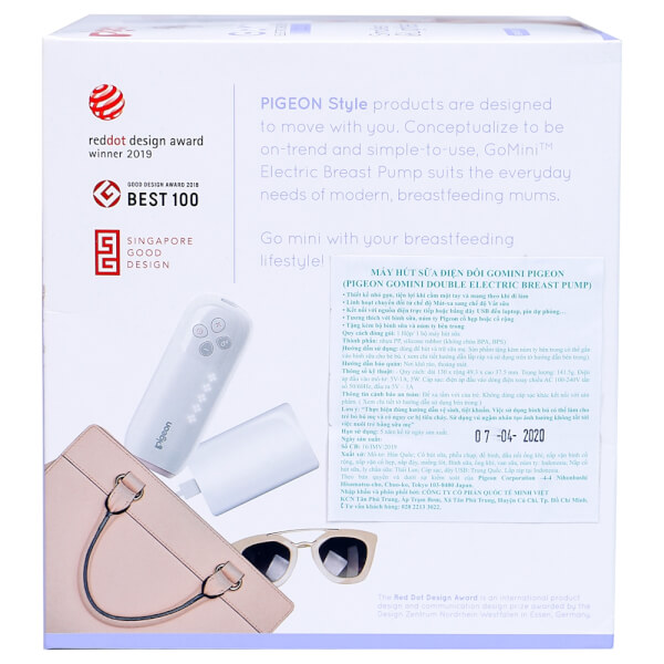 Máy hút sữa điện đôi Pigeon (Gomini)