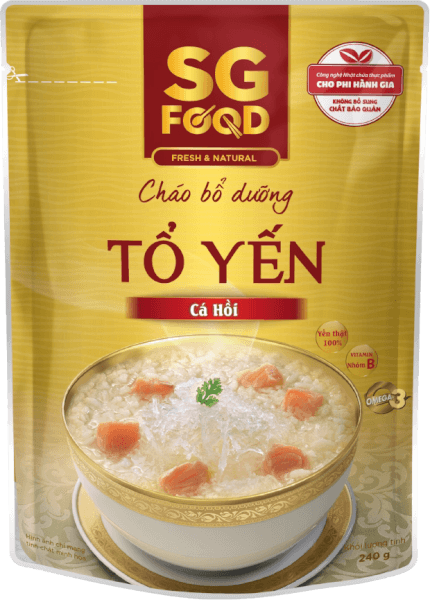 Cháo bổ dưỡng tổ yến cá hồi, SG Food, 240g