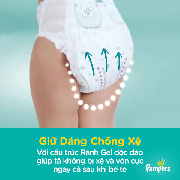 Bỉm tã quần Pampers giữ dáng size M 60 miếng (7-12kg)