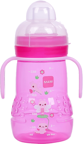 Bình tập uống chống tràn cho bé MAM Trainer Girl 220ml