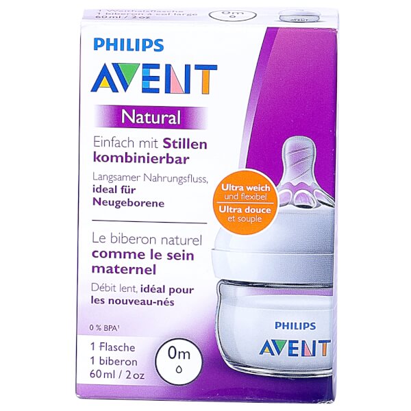 Bình sữa Philips Avent mô phỏng tự nhiên 60ml đơn (SCF039/17)
