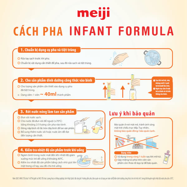 Sữa Meiji thanh Infant Formula 432g (0-12 tháng)