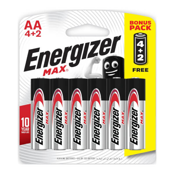 Pin Energizer Max AA E91BP4+2 (vỉ 4+2)