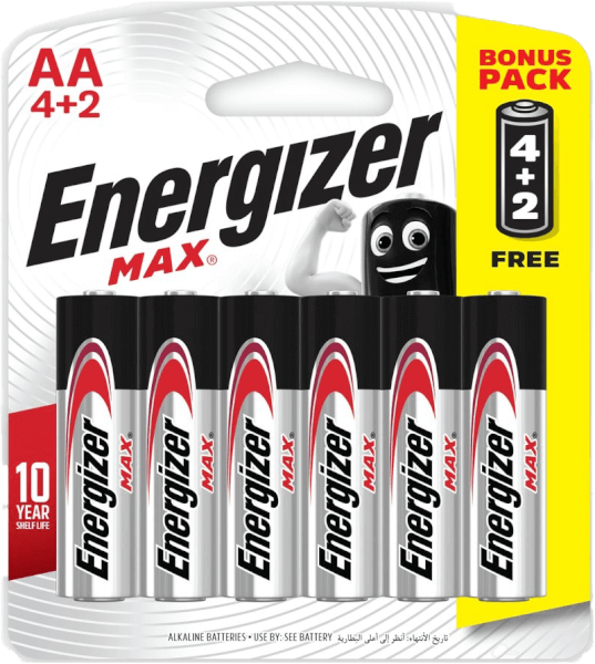 Pin Energizer Max AA E91BP4+2 (vỉ 4+2)