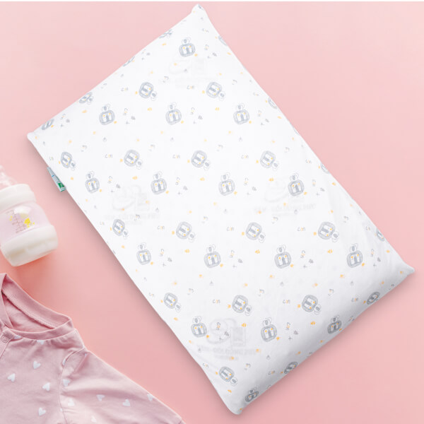 Gối cao su thiên nhiên Baby Lucky màu xanh