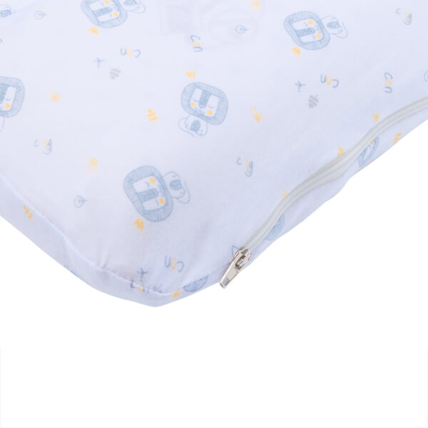 Gối cao su thiên nhiên Oval Baby nữa lõm màu xanh