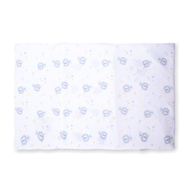 Gối cao su thiên nhiên Oval Baby Nửa màu xanh