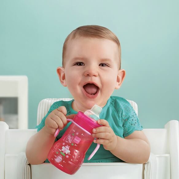 Bình tập uống chống tràn cho bé MAM Trainer Girl 220ml