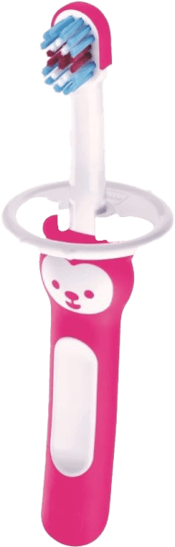 Bàn chải đánh răng có vòng chắn cho bé Mam (hồng)