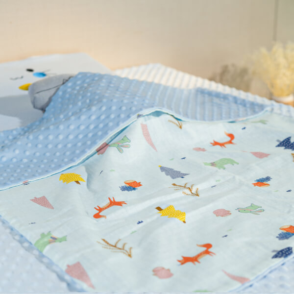 Chăn xô 2 lớp cho bé ConCung Good TOW21003 (75*100cm, Xanh)