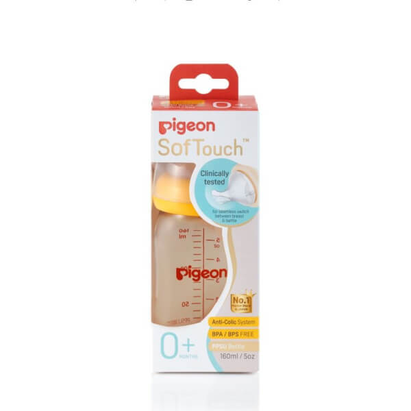 Combo 2 Bình sữa Pigeon nhựa PPSU cổ rộng 160ml