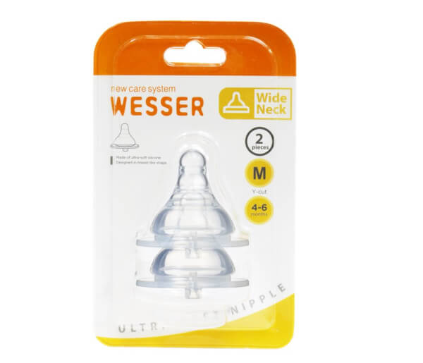 Núm ty Wesser cổ rộng siêu mềm (size M, 4M+, Y cut)