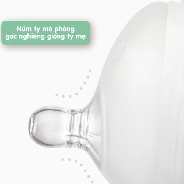 Vỉ 2 núm ty Olababy lỗ tròn (6M+)