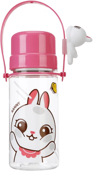 Bình tập uống Edison tritan có dây (350ml, hồng)